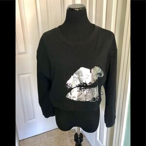 Cute LA Kitty cropped sweatshirt size large